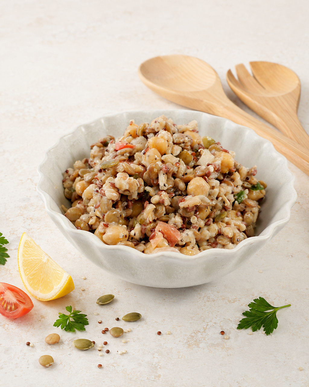 Lentil & Quinoa with Lemon Salad