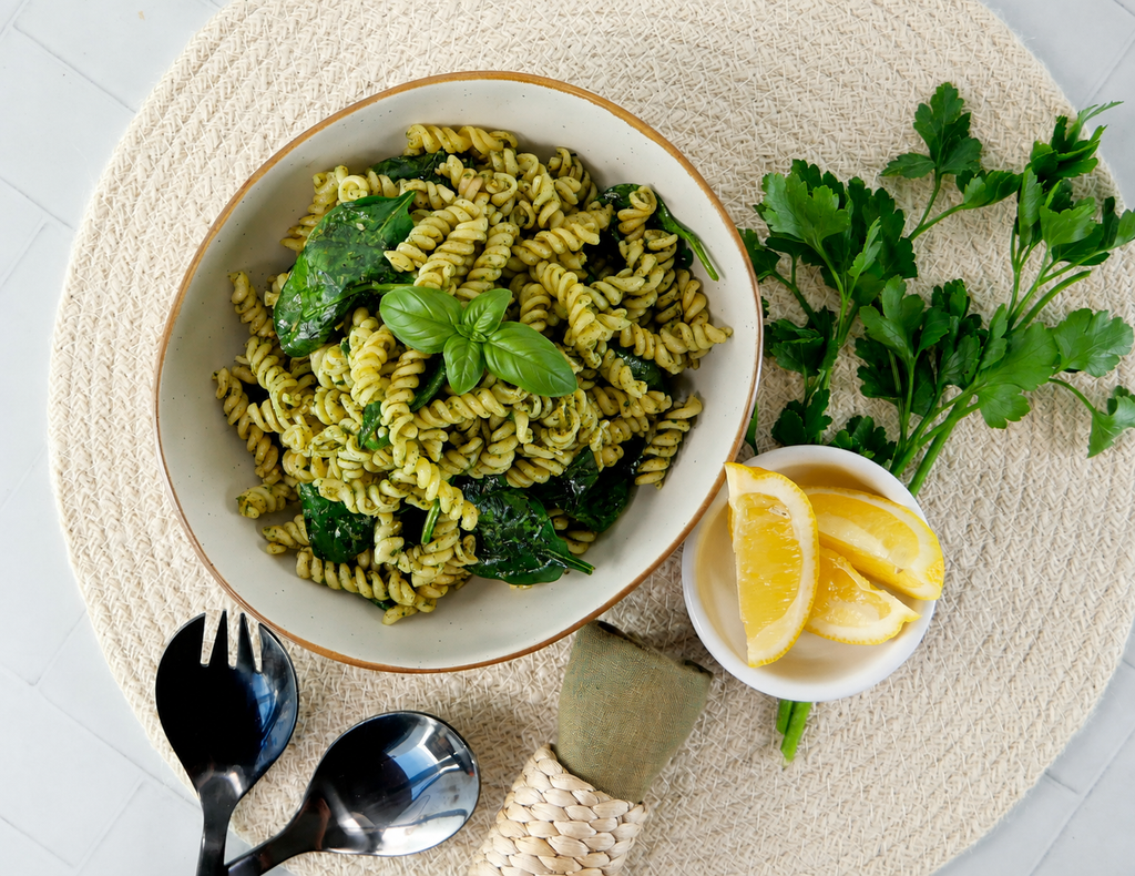 Sicilian Basil Pesto Pasta Salad