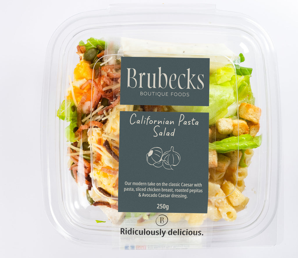 Brubecks Californian Pasta Salad packaging on a white background