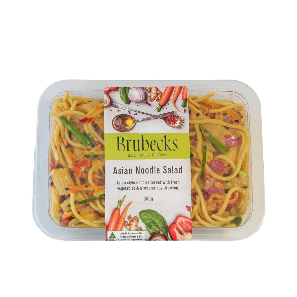 Brubecks Asian Noodle Salad packaging on a white background