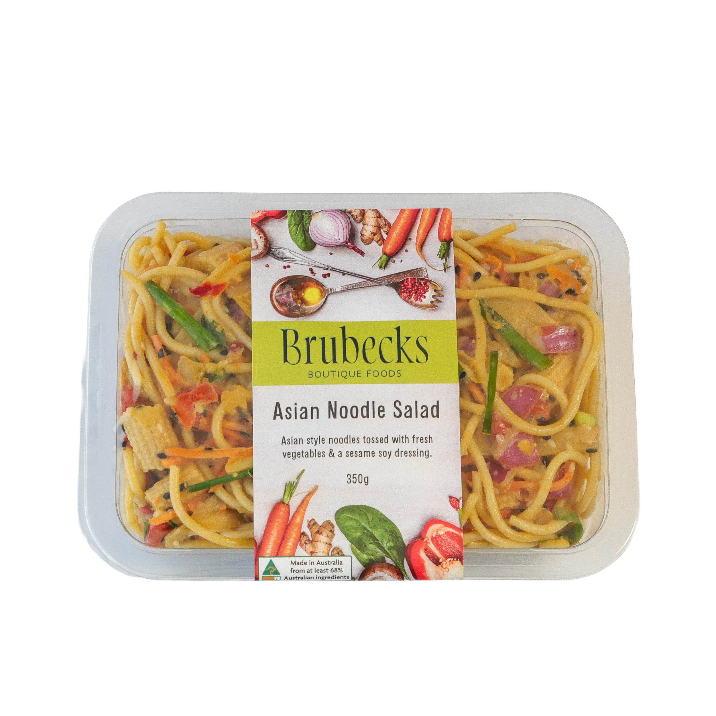 Brubecks Asian Noodle Salad packaging on a white background