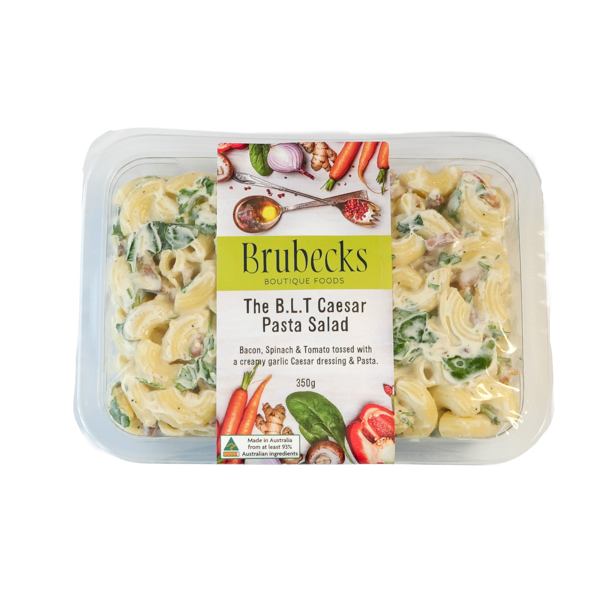 Brubecks B.L.T Caesar Pasta Salad packaging on a white background