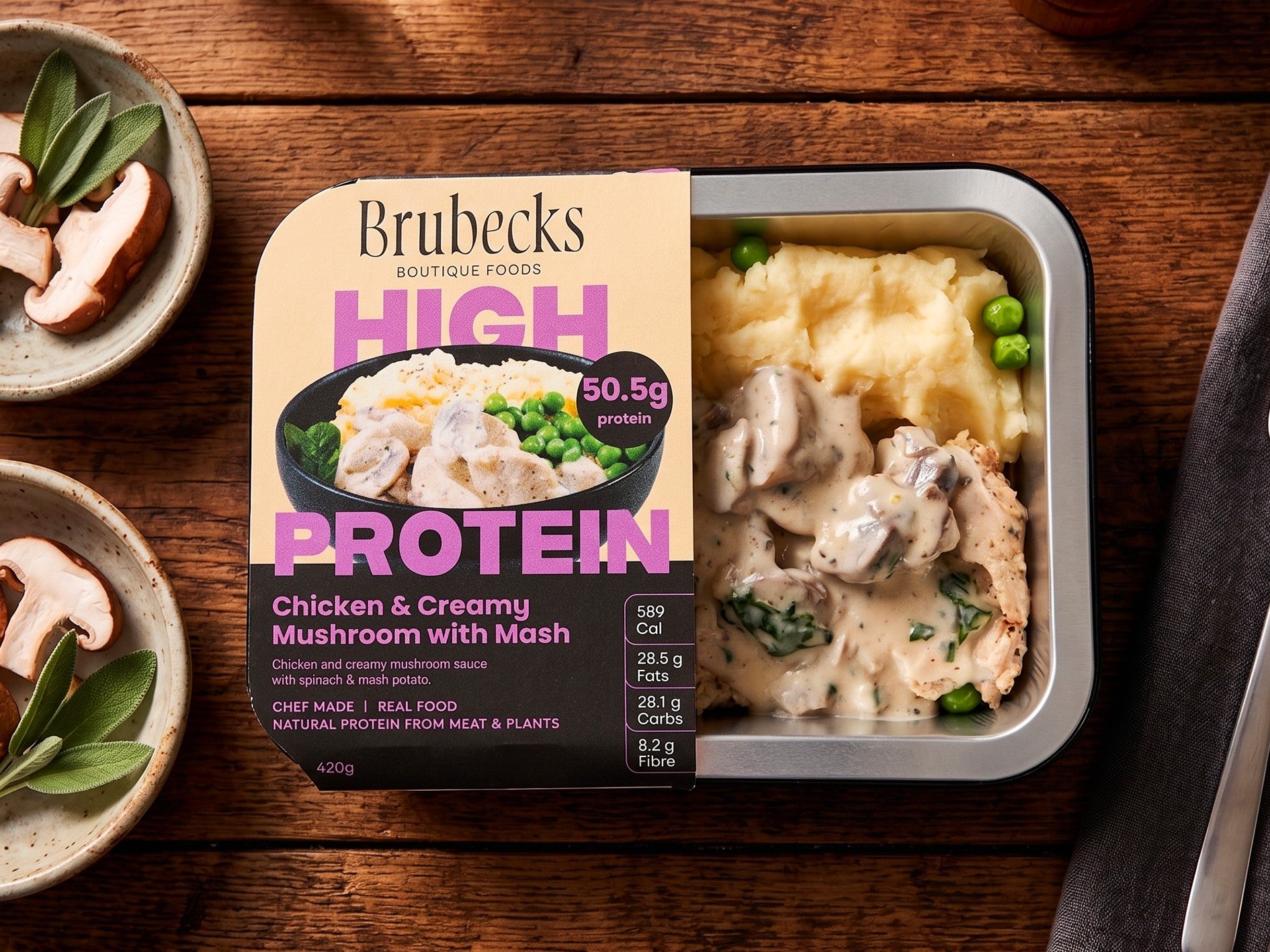 Chicken & Creamy Mushroom Sauce with Mash - 420g
