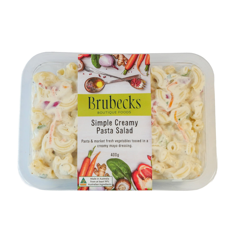 Brubecks Simple Creamy Pasta Salad packaging on a white background