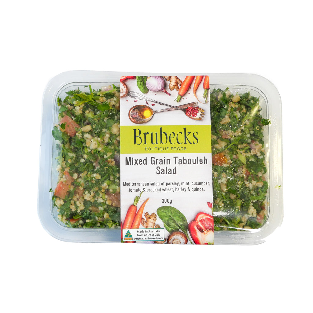 Brubecks Mixed Grain Tabouleh Salad packaging on a white background