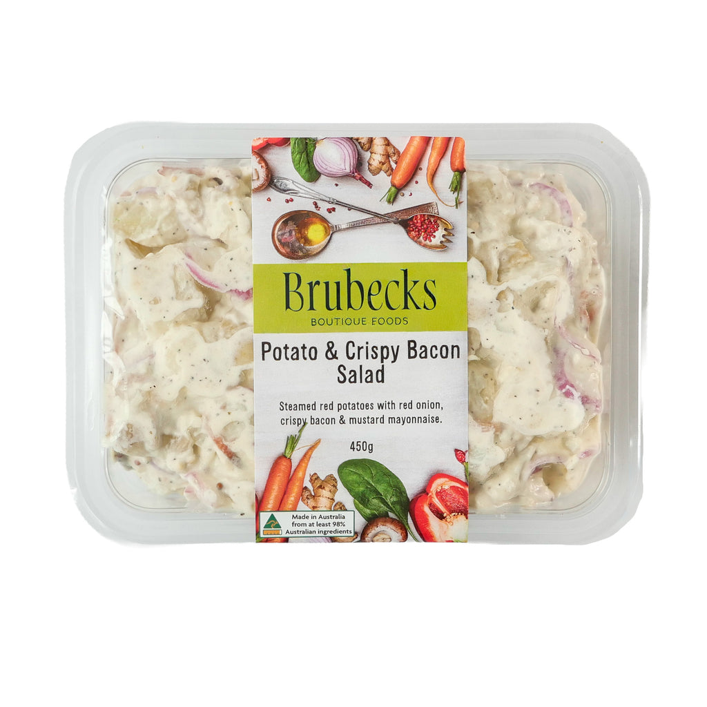 Brubecks Potato & Crispy Bacon Salad packaging on a white background