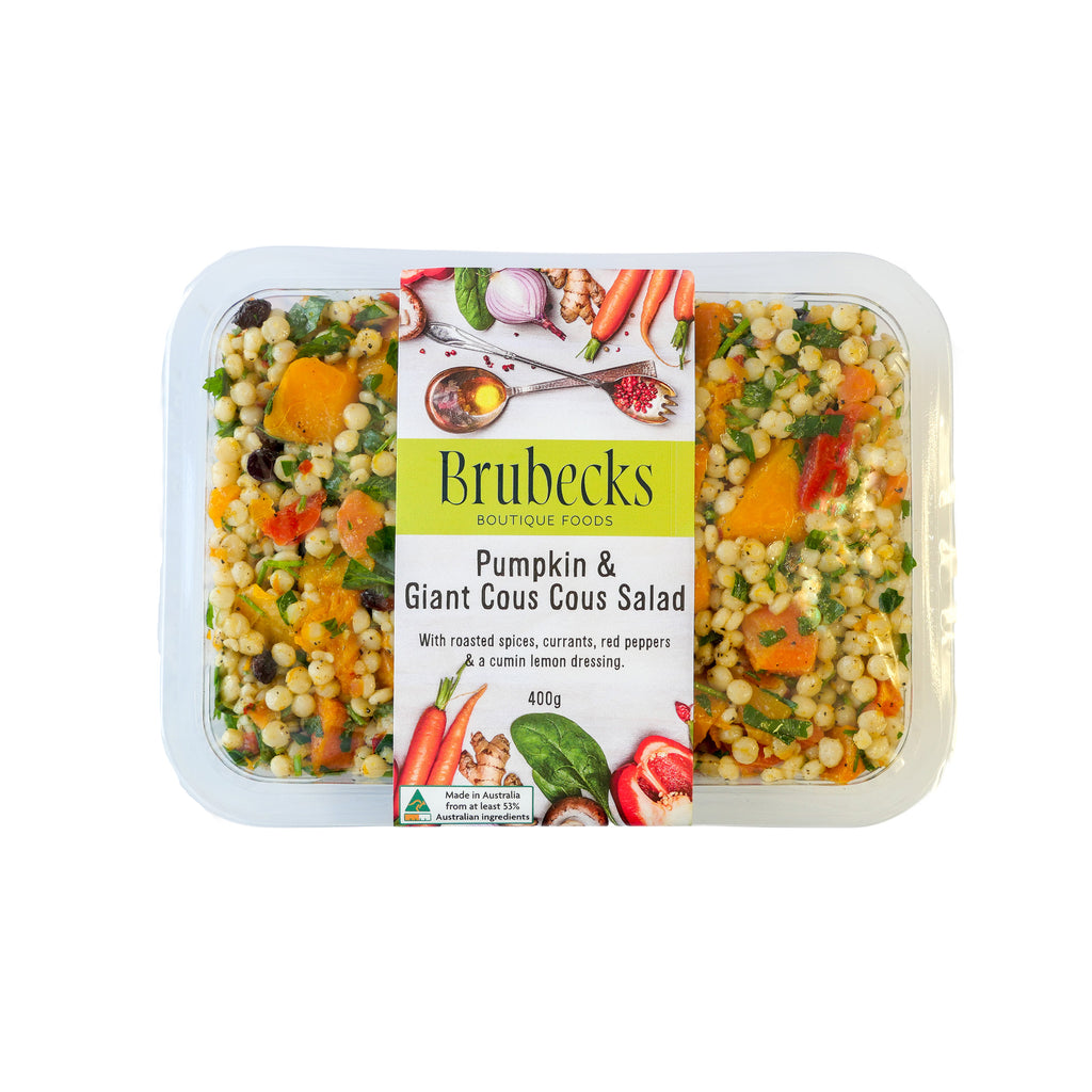 Brubecks Pumpkin & Giant Couscous Salad packaging on a white background