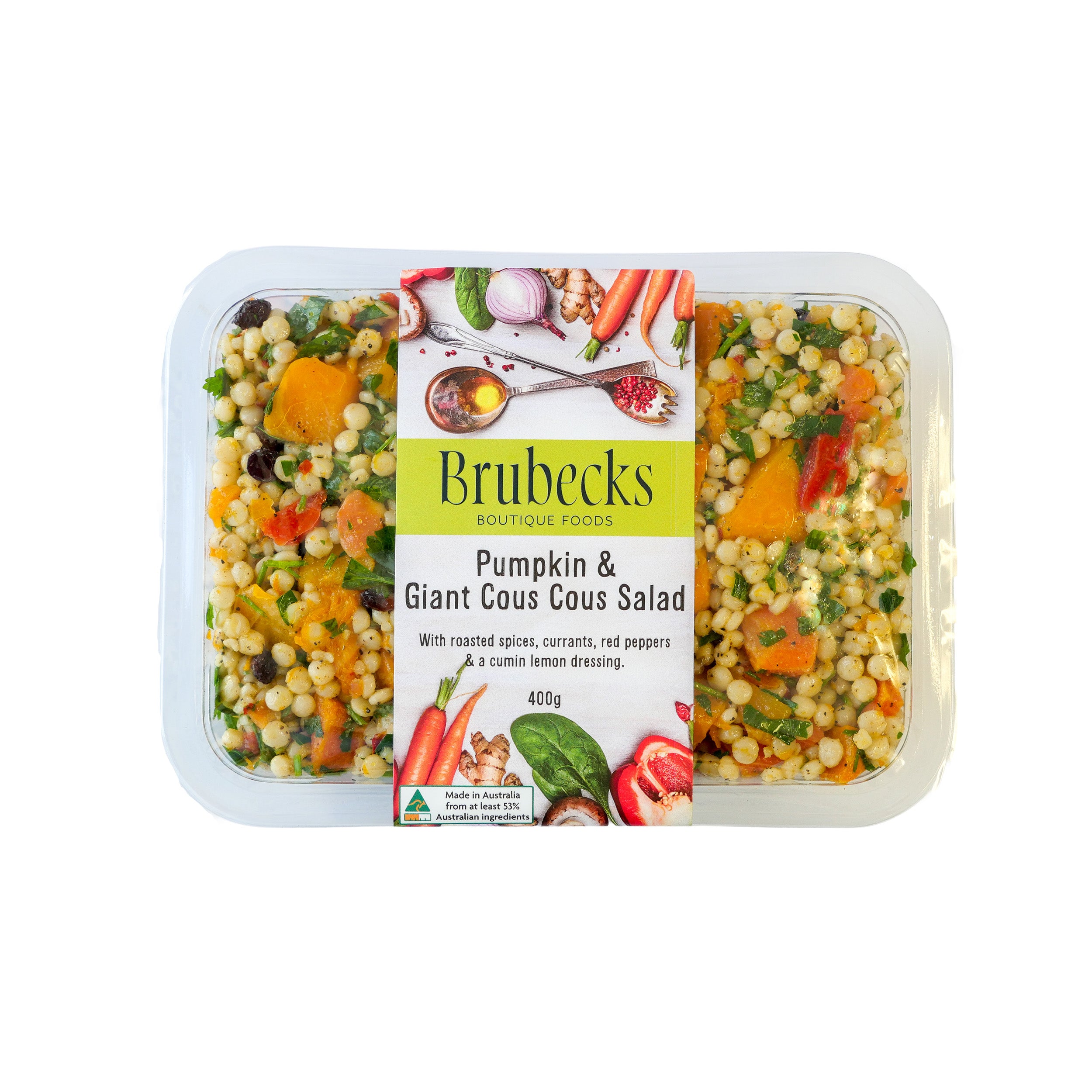 Brubecks Pumpkin & Giant Couscous Salad packaging on a white background