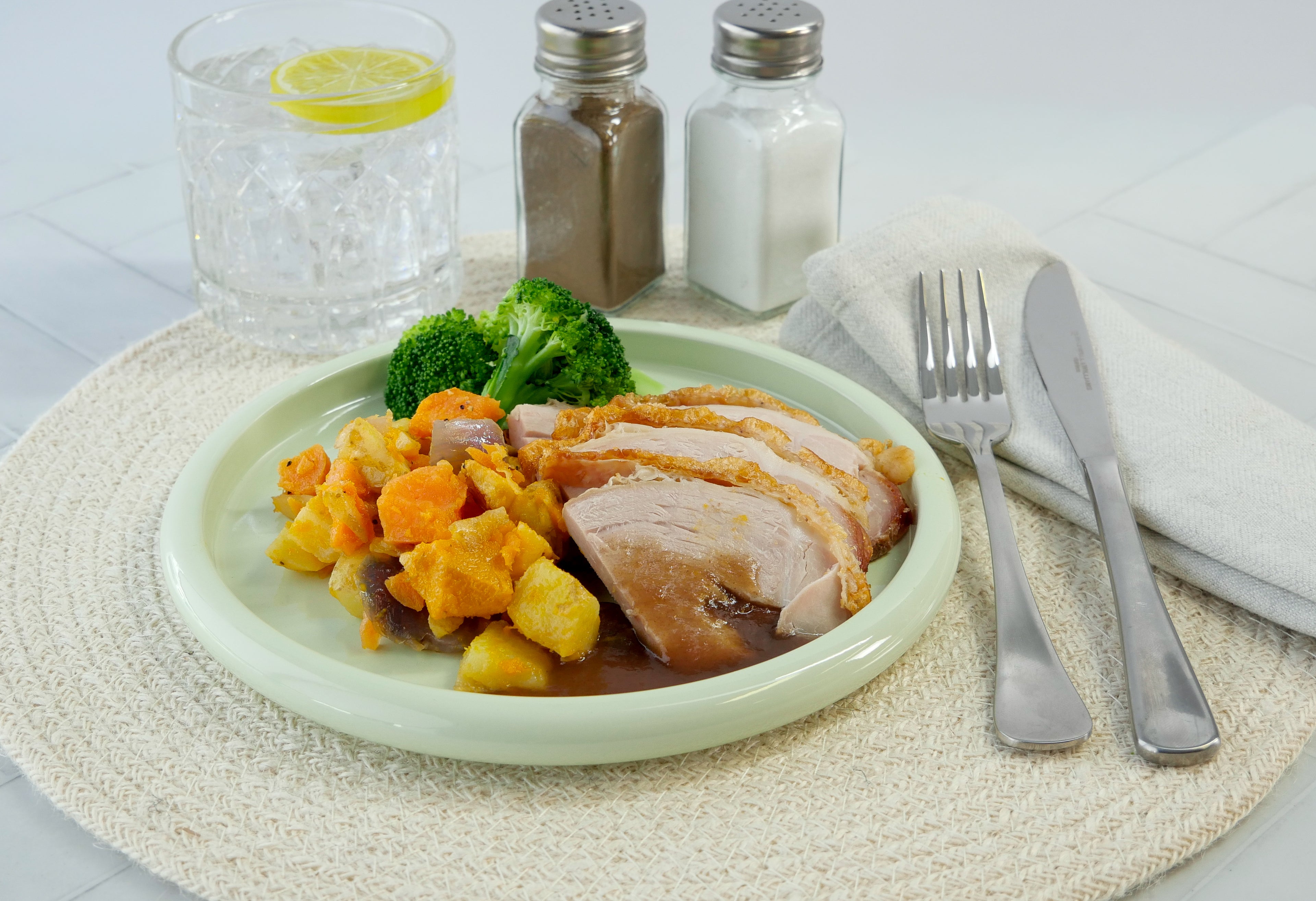 SaH Roast Pork with Roast Vegetables