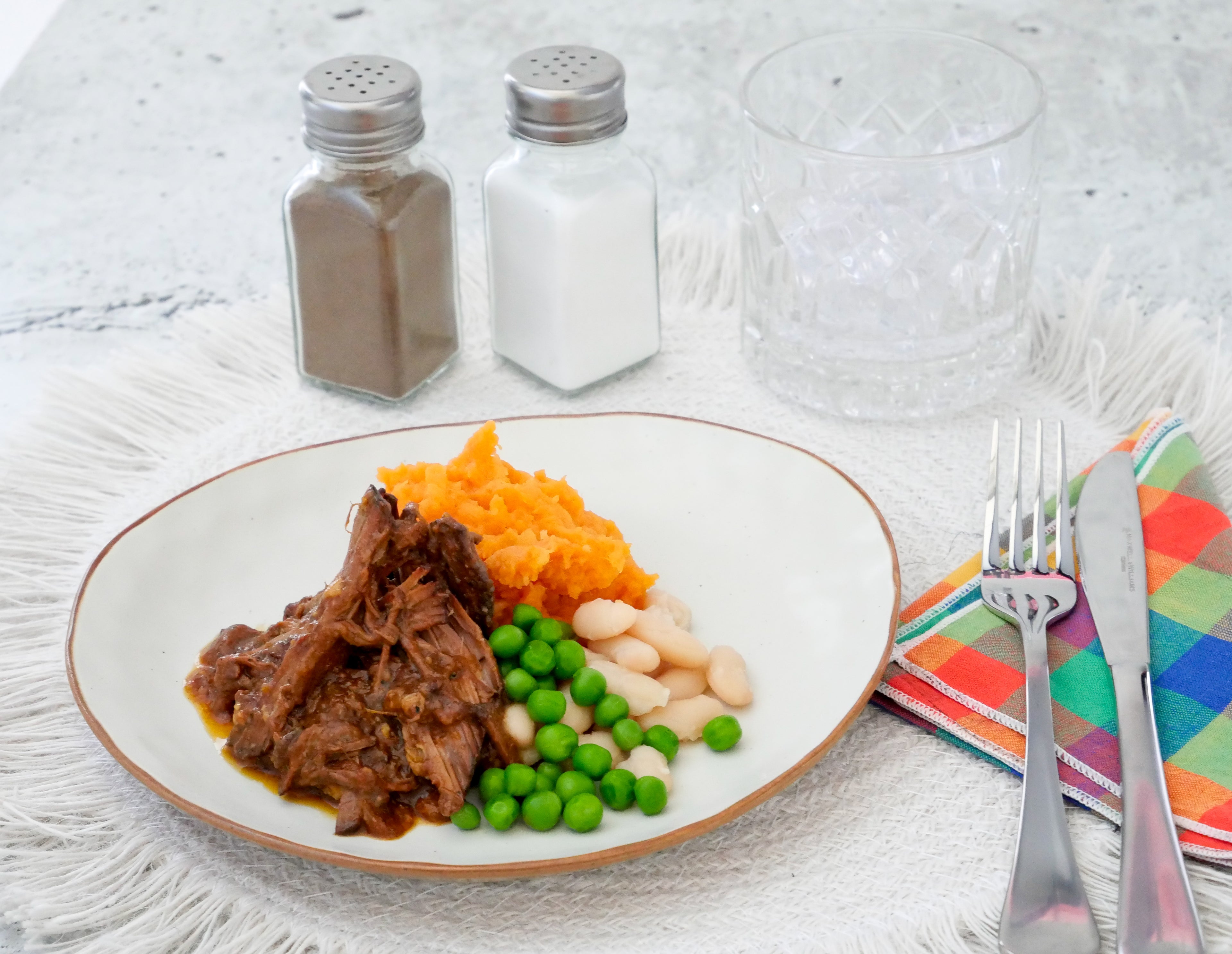 SaH BBQ Brisket with Sweet Potato Mash